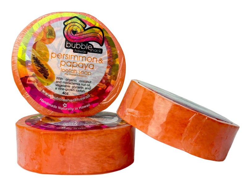 Persimmon and Papaya Loofah Soap