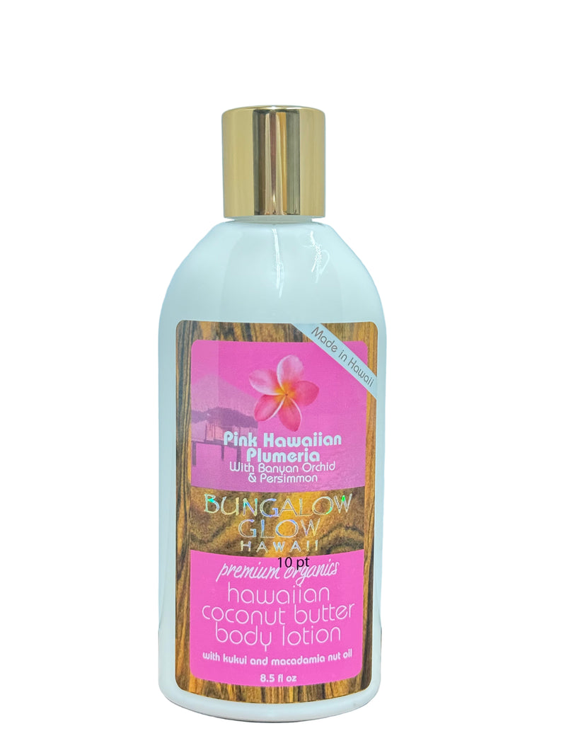 Pink Hawaiian Plumeria Coconut Butter Body Lotion 8.5oz