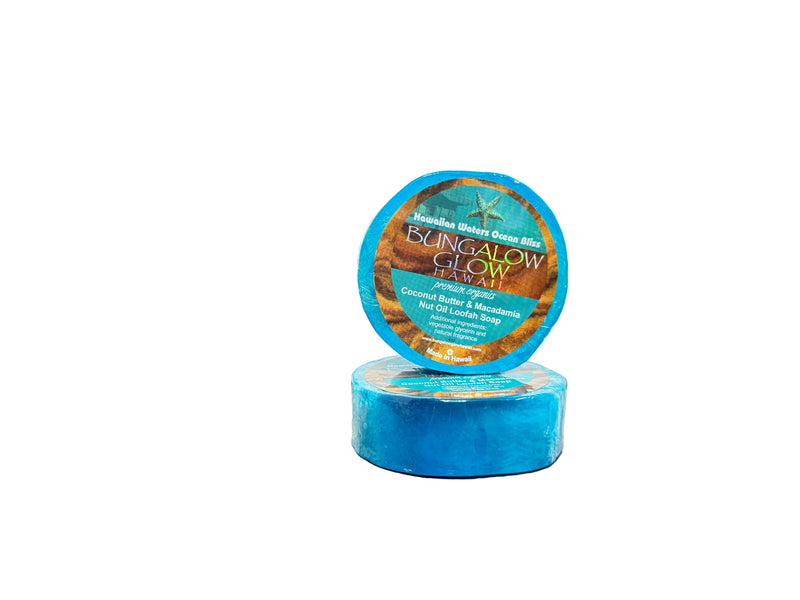 Hawaiian Waters Ocean Bliss Premium Organics Coconut Butter Loofah Soap