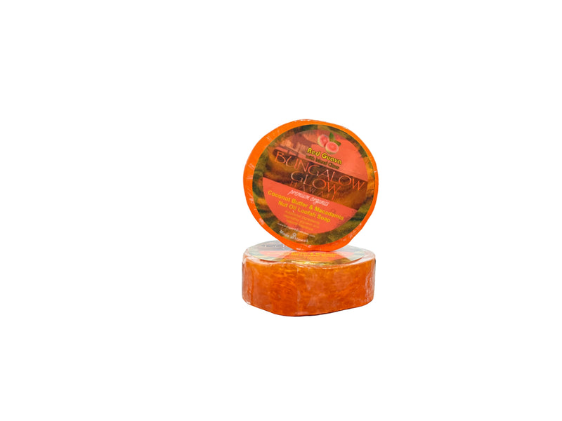 Red Guava with Island Citrus Premium Organics Coconut Butter Sticker Loofah Soap