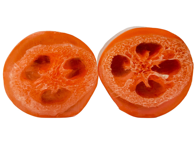 Persimmon and Papaya Loofah Soap