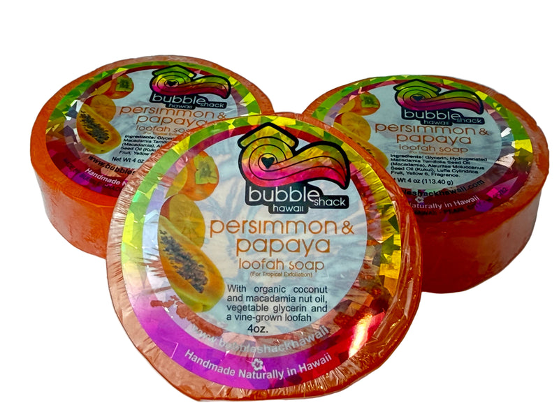 Persimmon and Papaya Loofah Soap