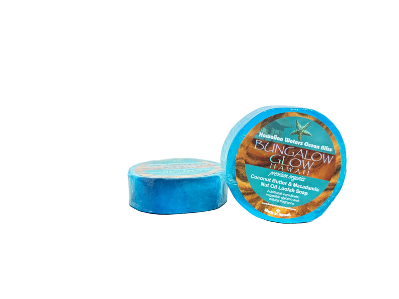 Hawaiian Waters Ocean Bliss Premium Organics Coconut Butter Loofah Soap