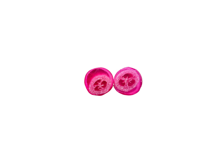 Pink Hawaiian Plumeria Premium Organics Coconut Butter Sticker Loofah Soap