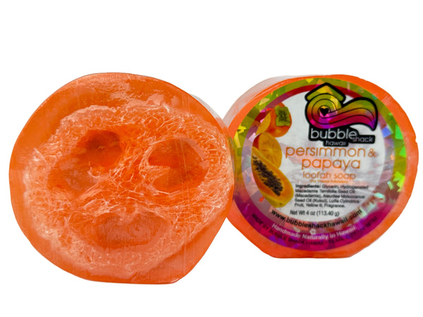 Persimmon and Papaya Loofah Soap