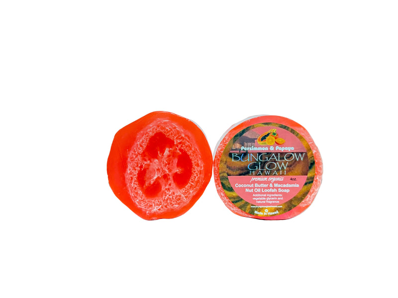 Persimmon & Papaya Premium Organics Coconut Butter Loofah Soap
