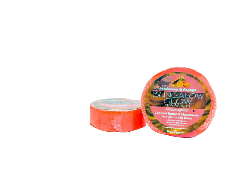 Persimmon & Papaya Premium Organics Coconut Butter Loofah Soap