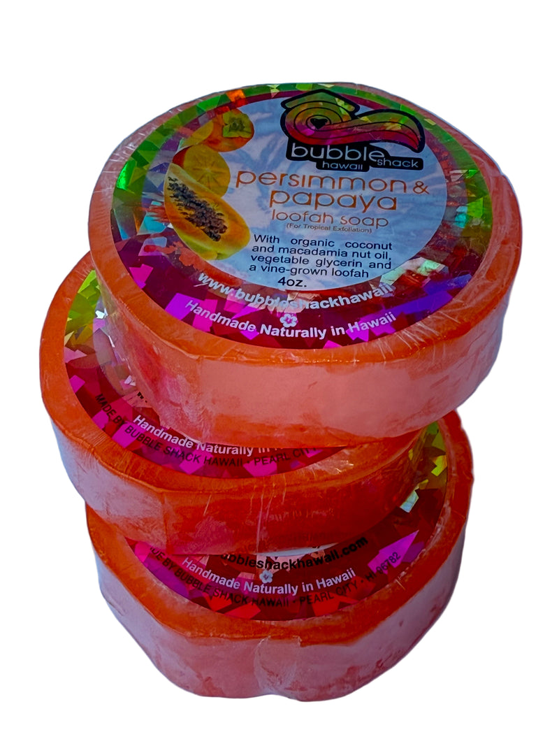 Persimmon and Papaya Loofah Soap