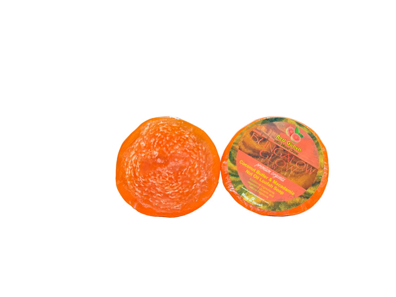 Red Guava with Island Citrus Premium Organics Coconut Butter Sticker Loofah Soap