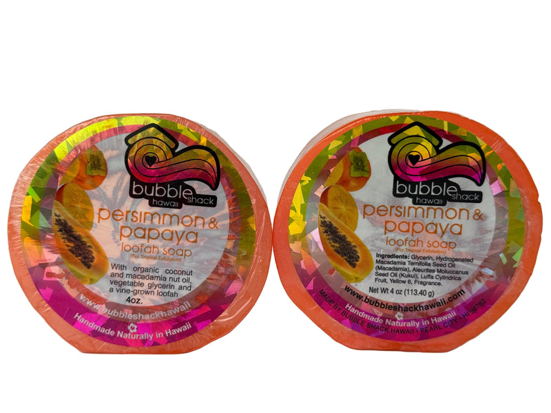 Persimmon and Papaya Loofah Soap