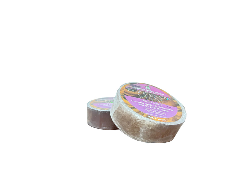 Hawaiian White Ginger with puakenikeni Premium Organics Coconut Butter Loofah Soap