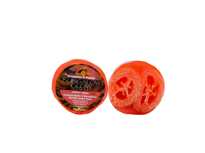 Persimmon & Papaya Premium Organics Coconut Butter Loofah Soap