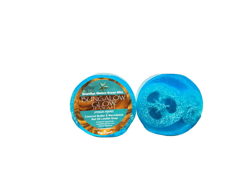 Hawaiian Waters Ocean Bliss Premium Organics Coconut Butter Loofah Soap