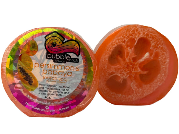 Persimmon and Papaya Loofah Soap