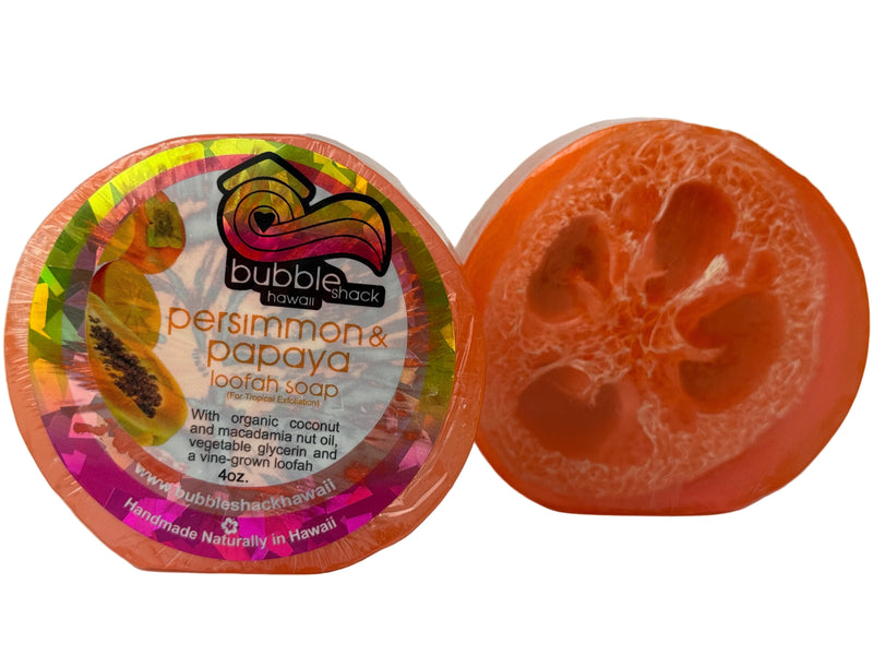 Persimmon and Papaya Loofah Soap