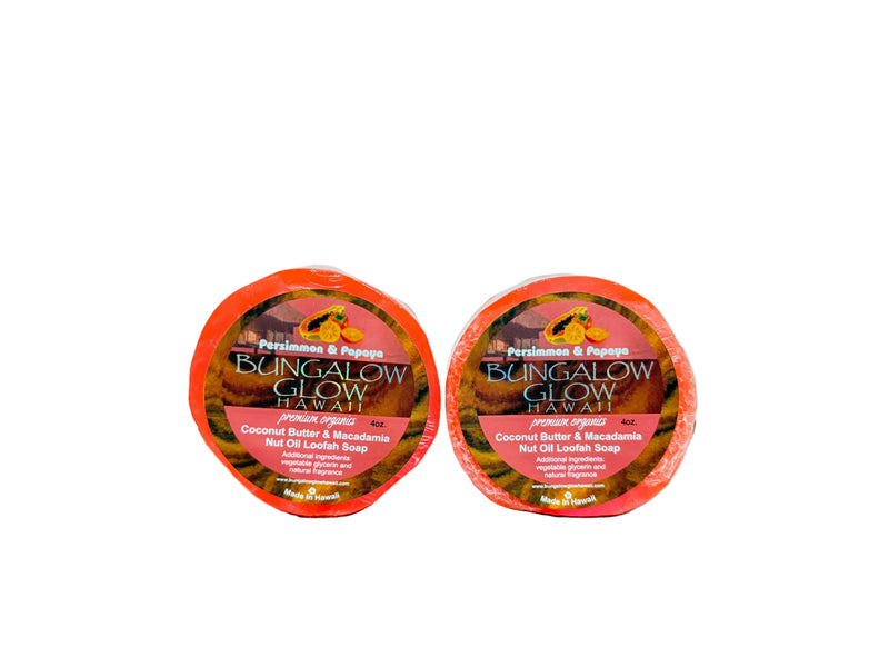Persimmon & Papaya Premium Organics Coconut Butter Loofah Soap