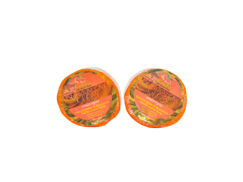 Red Guava with Island Citrus Premium Organics Coconut Butter Sticker Loofah Soap