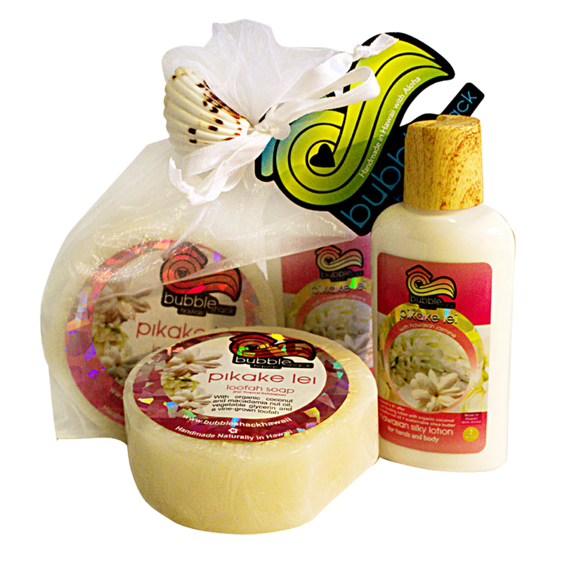 Pikake Lei Mini Lotion and Loofah Soap Gift Set