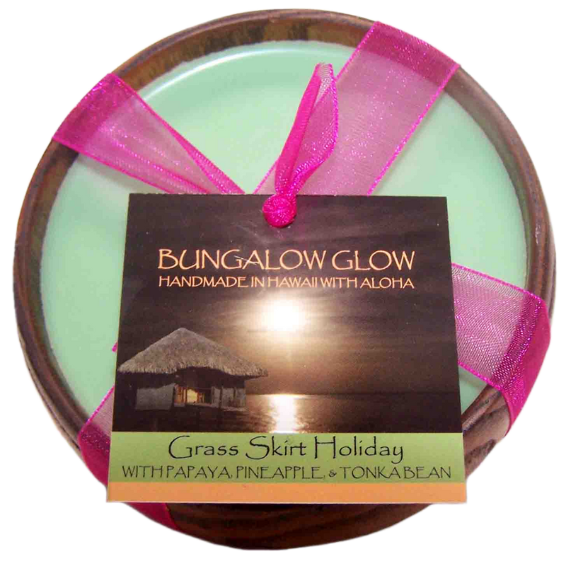 Grass Skirt Holiday Soy Poi Bowl Candle