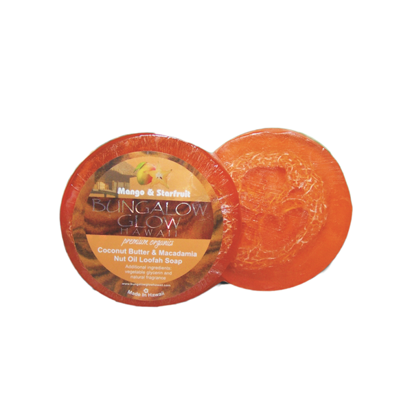 Mango & Starfruit Premium Organics Coconut Butter Loofah Soap
