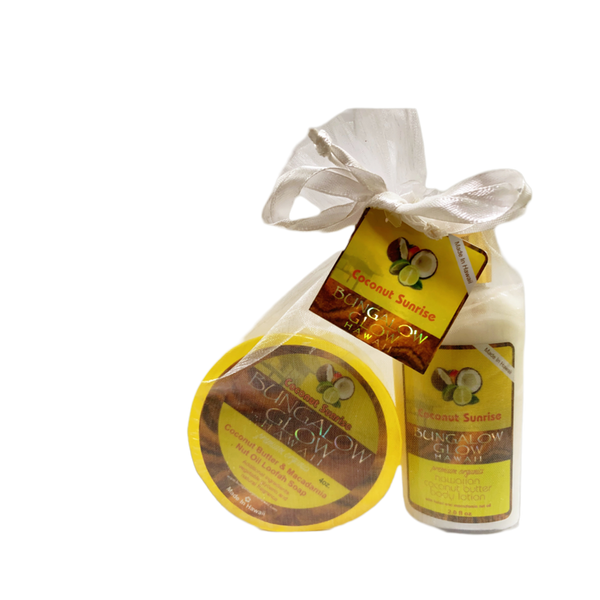Coconut Sunrise 2oz Lotion and Loofah Soap Gift Set