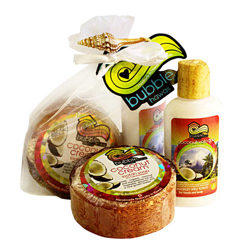 Coconut Volcano Mini Lotion and Loofah Soap Gift Set