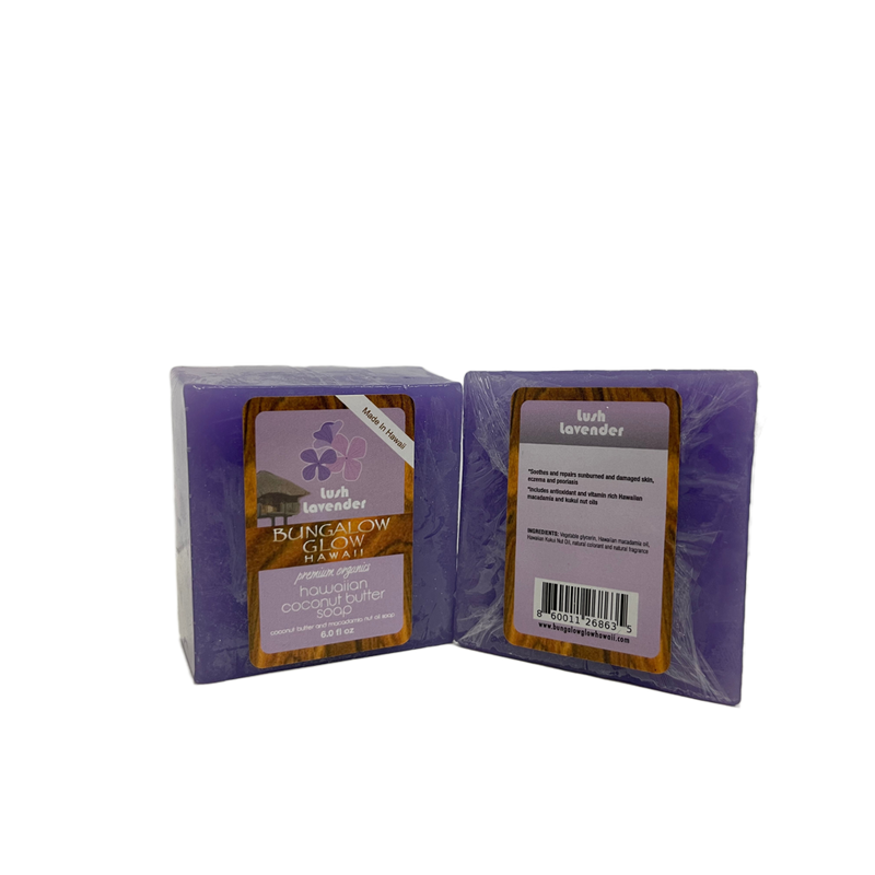 Lush Lavender Premium Organics Hawaiian Coconut Butter Soap