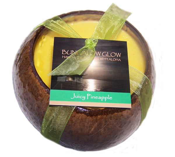 Juicy Pineapple Coconut Shell Soy Candle,12oz