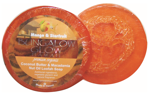 Mango & Starfruit Premium Organics Coconut Butter Loofah Soap