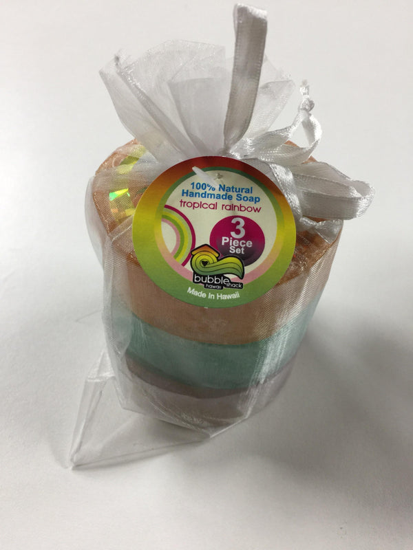 Tropical Rainbow Handmade Loofah Soap Set